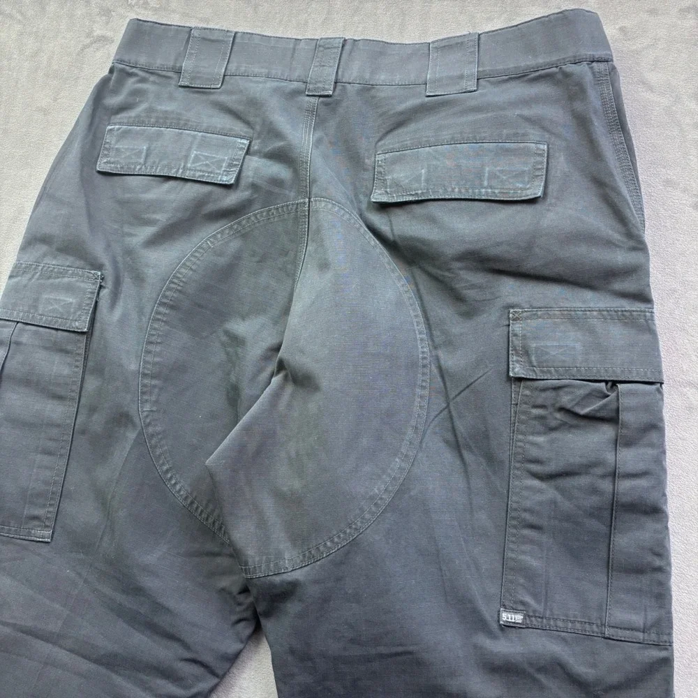 5.11 Tactical Series Mens Cargo Pants Navy Blue Ripstop Work Trousers 36x31